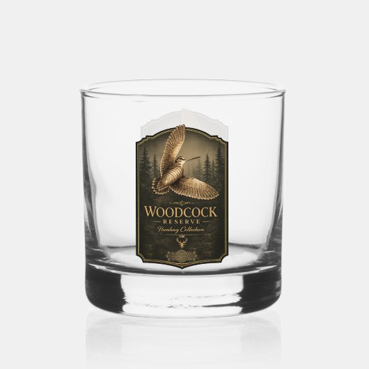 Houtsnip whisky glas (Voorkant)