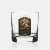 Houtsnip whisky glas (Achterkant)