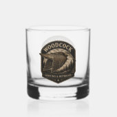 Houtsnip  whisky glas (Voorkant)