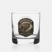 Houtsnip  whisky glas (Achterkant)