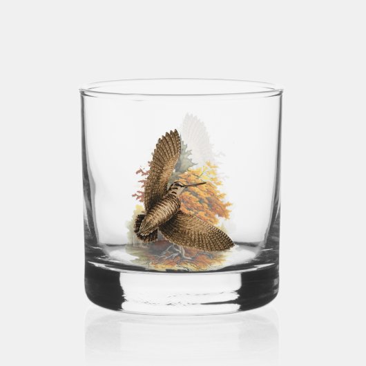 Houtsnip  whisky glas (Voorkant)
