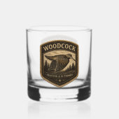 Houtsnip  whisky glas (Voorkant)
