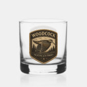 Houtsnip  whisky glas (Achterkant)