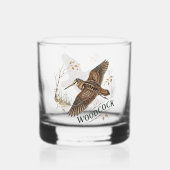 Houtsnip whisky glas (Achterkant)