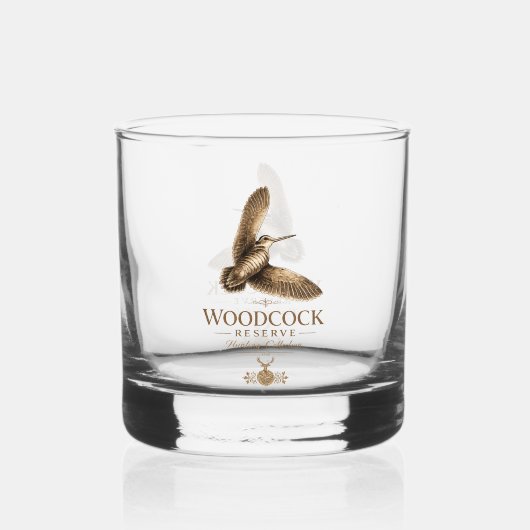 Houtsnip  whisky glas (Voorkant)
