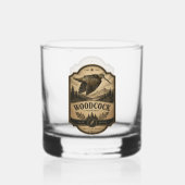 Houtsnip  whisky glas (Achterkant)