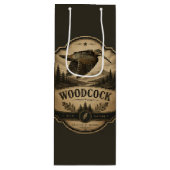 Houtsnip  wijn cadeautas (Voorkant)