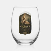 Houtsnip  wijnglas zonder voet (Voorkant)