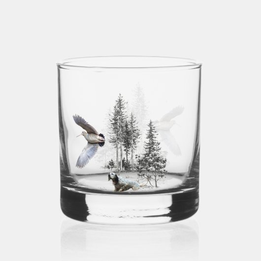 Houtsnipjacht Whisky Glas (Voorkant)