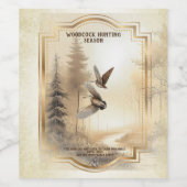 Houtsnipjacht Wijn Etiket (Enkel label)