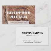 houtsnippen visitekaartje (Voorkant / Achterkant)