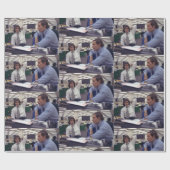 houtsnippers cadeaupapier (Vlak)