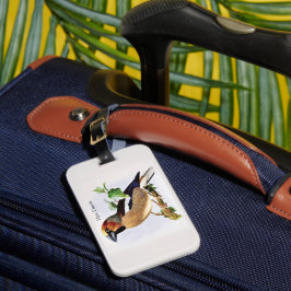 Houtsnippersetiket voor bagage bagagelabel