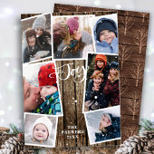  houtsnowflakes Bokeh Overlay Foto Feestdagenkaart