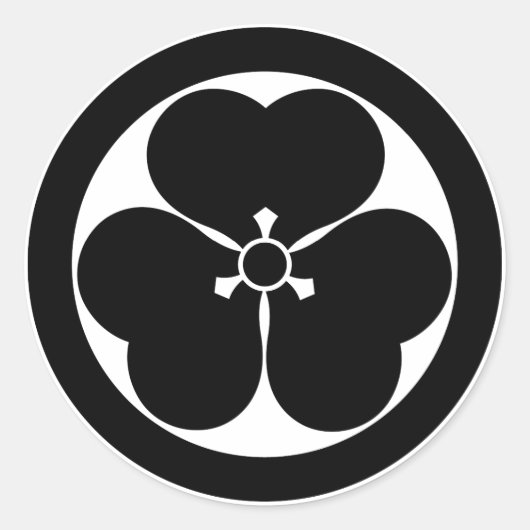 Houtsorrel in cirkel ronde sticker (Voorkant)