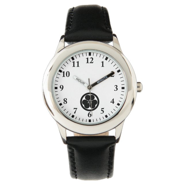 Houtsorrel in cirkelhorloge horloge (Voorkant)
