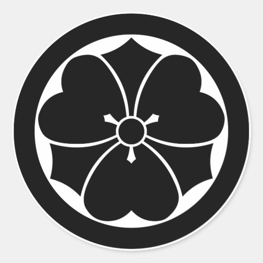 Houtsorrel met schuim in cirkel ronde sticker (Voorkant)