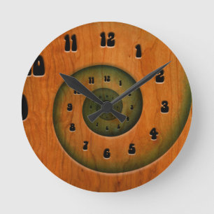 Houtspiraal  ronde klok