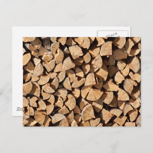Houtstapel Briefkaart (Voorkant / Achterkant)