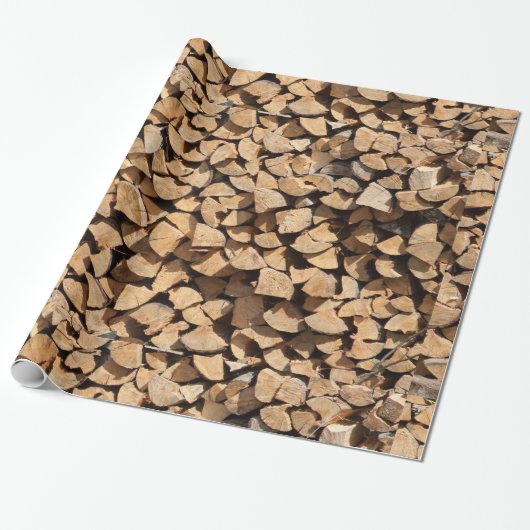 Houtstapel Cadeaupapier (Uitgerold)