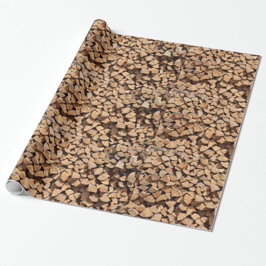 Houtstapel Cadeaupapier (Uitgerold)