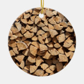 Houtstapel Keramisch Ornament (Voorkant)