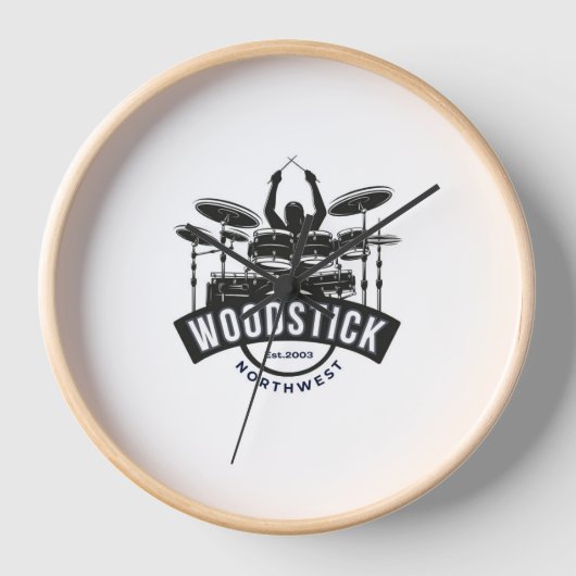houtstick klok (Voorkant)