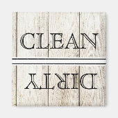 Houtstijlwasmachine Magnet Clean & Dirty (Voorkant)