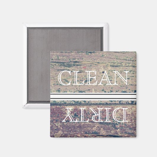 Houtstijlwasmachine Magnet Clean & Dirty (Voorkant / Achterkant)