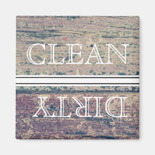 Houtstijlwasmachine Magnet Clean & Dirty