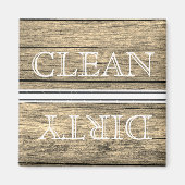 Houtstijlwasmachine Magnet Clean & Dirty (Voorkant)