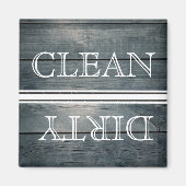 Houtstijlwasmachine Magnet Clean & Dirty (Voorkant)