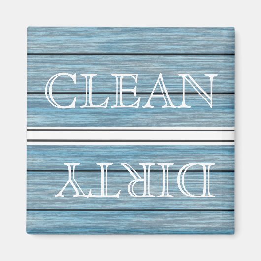 Houtstijlwasmachine Magnet Clean & Dirty (Voorkant)