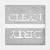 Houtstijlwasmachine Magnet Clean & Dirty (Voorkant)