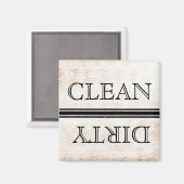 Houtstijlwasmachine Magnet Clean & Dirty (Voorkant / Achterkant)