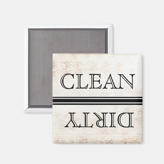 Houtstijlwasmachine Magnet Clean & Dirty (Voorkant / Achterkant)