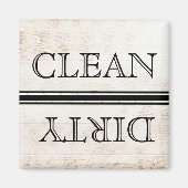 Houtstijlwasmachine Magnet Clean & Dirty (Voorkant)