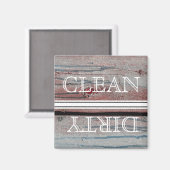 Houtstijlwasmachine Magnet Clean & Dirty (Voorkant / Achterkant)