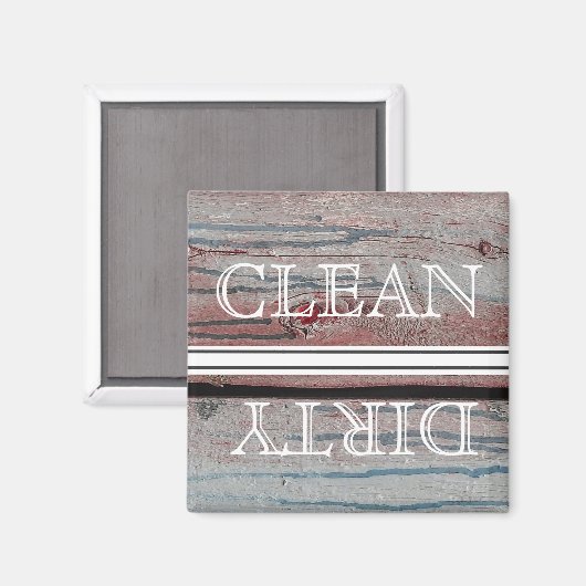 Houtstijlwasmachine Magnet Clean & Dirty (Voorkant / Achterkant)