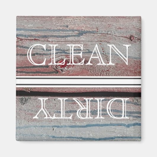 Houtstijlwasmachine Magnet Clean & Dirty (Voorkant)