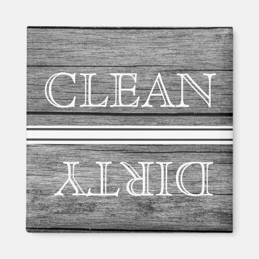 Houtstijlwasmachine Magnet Clean & Dirty (Voorkant)