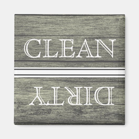 Houtstijlwasmachine Magnet Clean & Dirty (Voorkant)