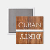 Houtstijlwasmachine Magnet Clean & Dirty (Voorkant / Achterkant)