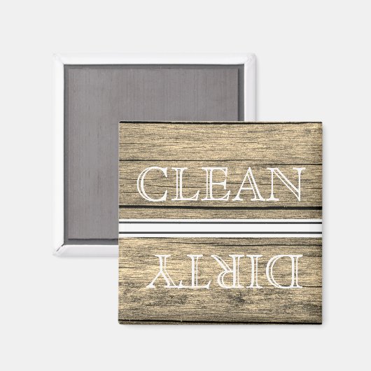 Houtstijlwasmachine Magnet Clean & Dirty (Voorkant / Achterkant)