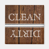 Houtstijlwasmachine Magnet Clean & Dirty (Voorkant)