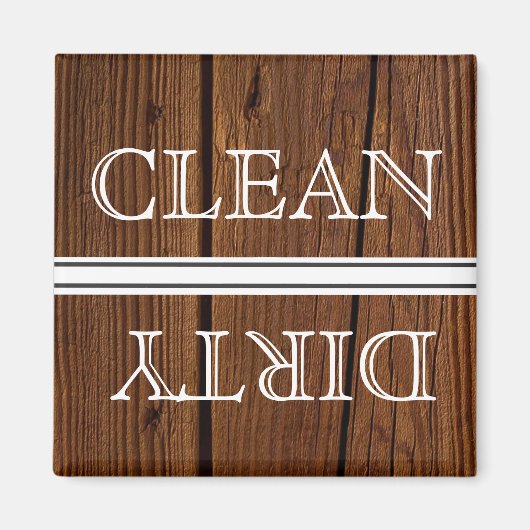 Houtstijlwasmachine Magnet Clean & Dirty (Voorkant)