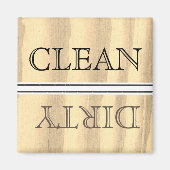 Houtstijlwasmachine Magnet Clean & Dirty (Voorkant)