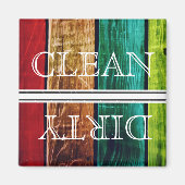 Houtstijlwasmachine Magnet Clean & Dirty (Voorkant)