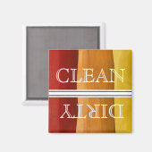 Houtstijlwasmachine Magnet Clean & Dirty (Voorkant / Achterkant)