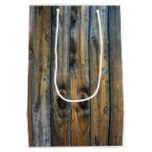 Houtstructuur Cool Uniek Medium Cadeauzakje (Achterkant)